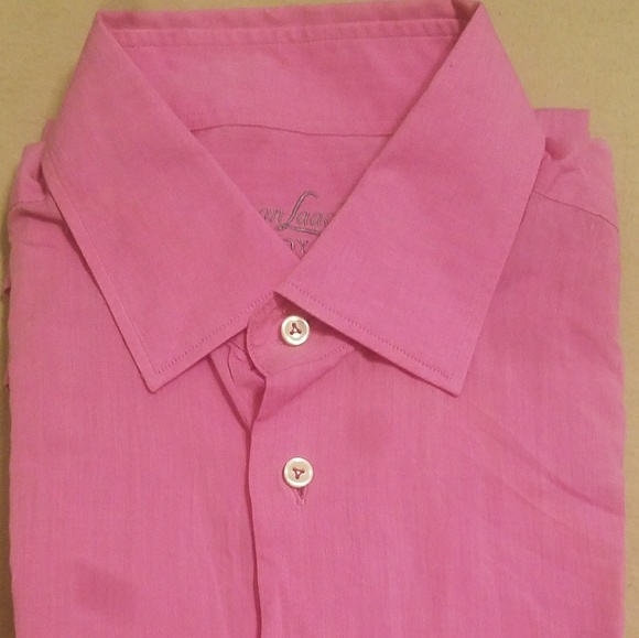 VAN LAACK ROYAL Vibrant Pink Solid Poplin Long Sle - Picture 8 of 8